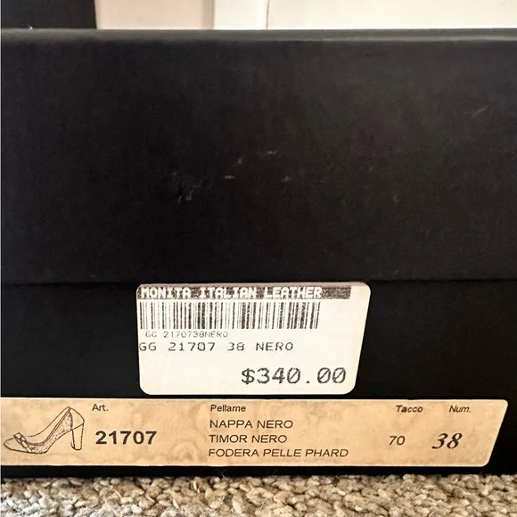 Giovanni Giusti Monita Italian 🇮🇹 Leather Heels Size 7.5 - Picture 8 of 16